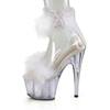 Pleaser - ADORE724F Sandale à bride à la cheville, Pole dance chaussures - Chaussures de pole dance - Blanc Product image
